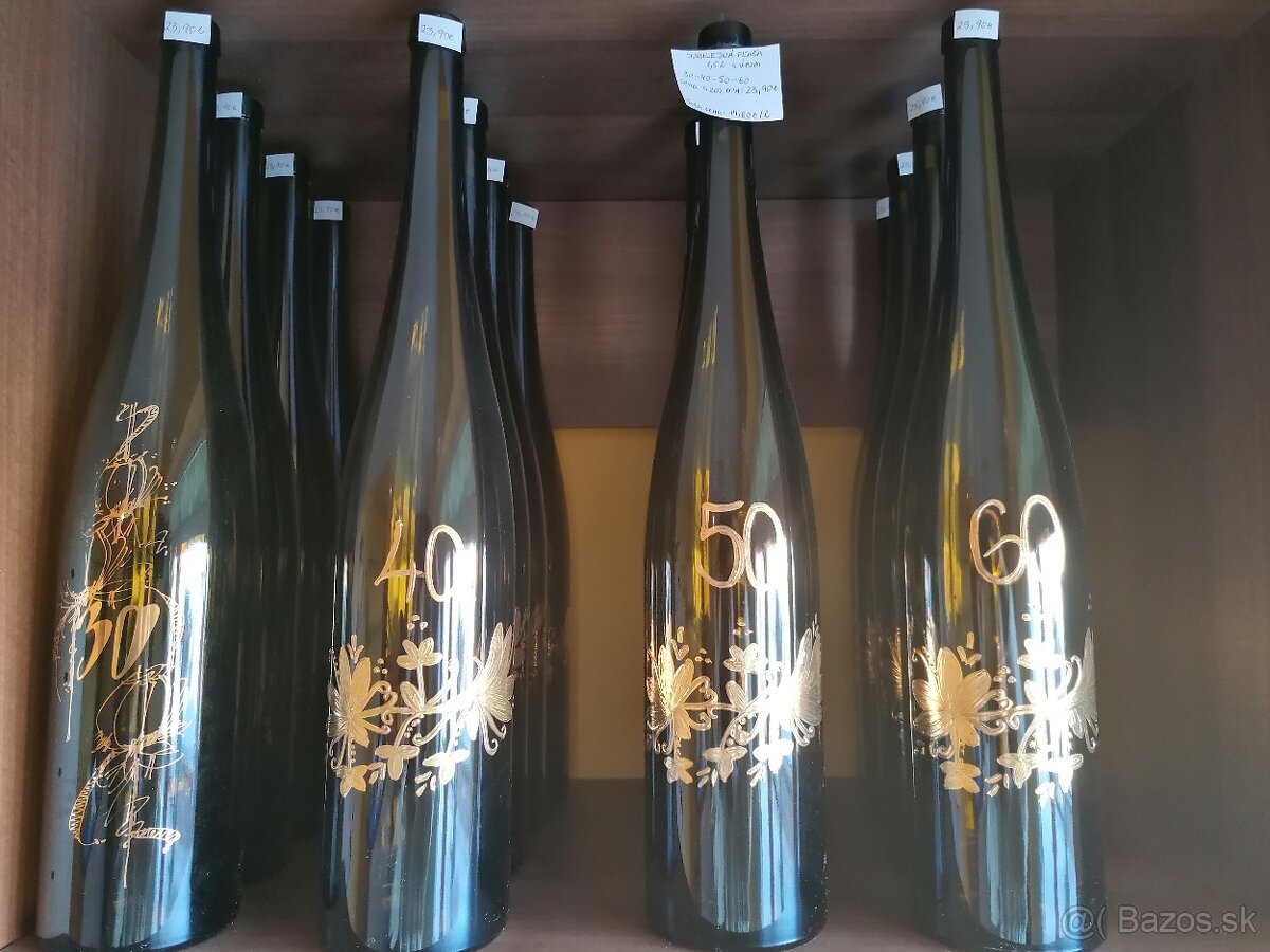 Jubilejné fľaše + poháre do vinotéky - BARTER - 2