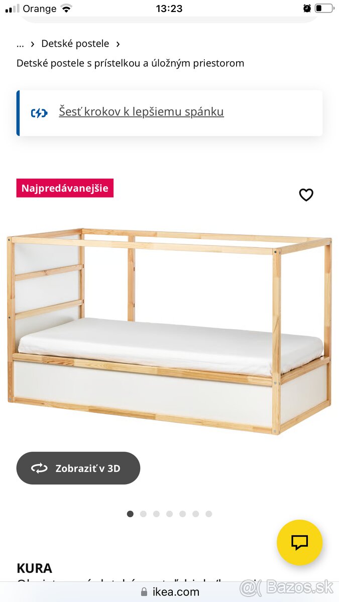 Obojstranná vyvyšena posteľ IKEA - 2