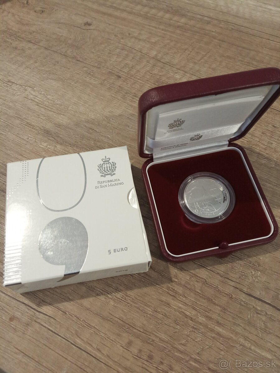 Strieborná minca San Marino 5 € - 2