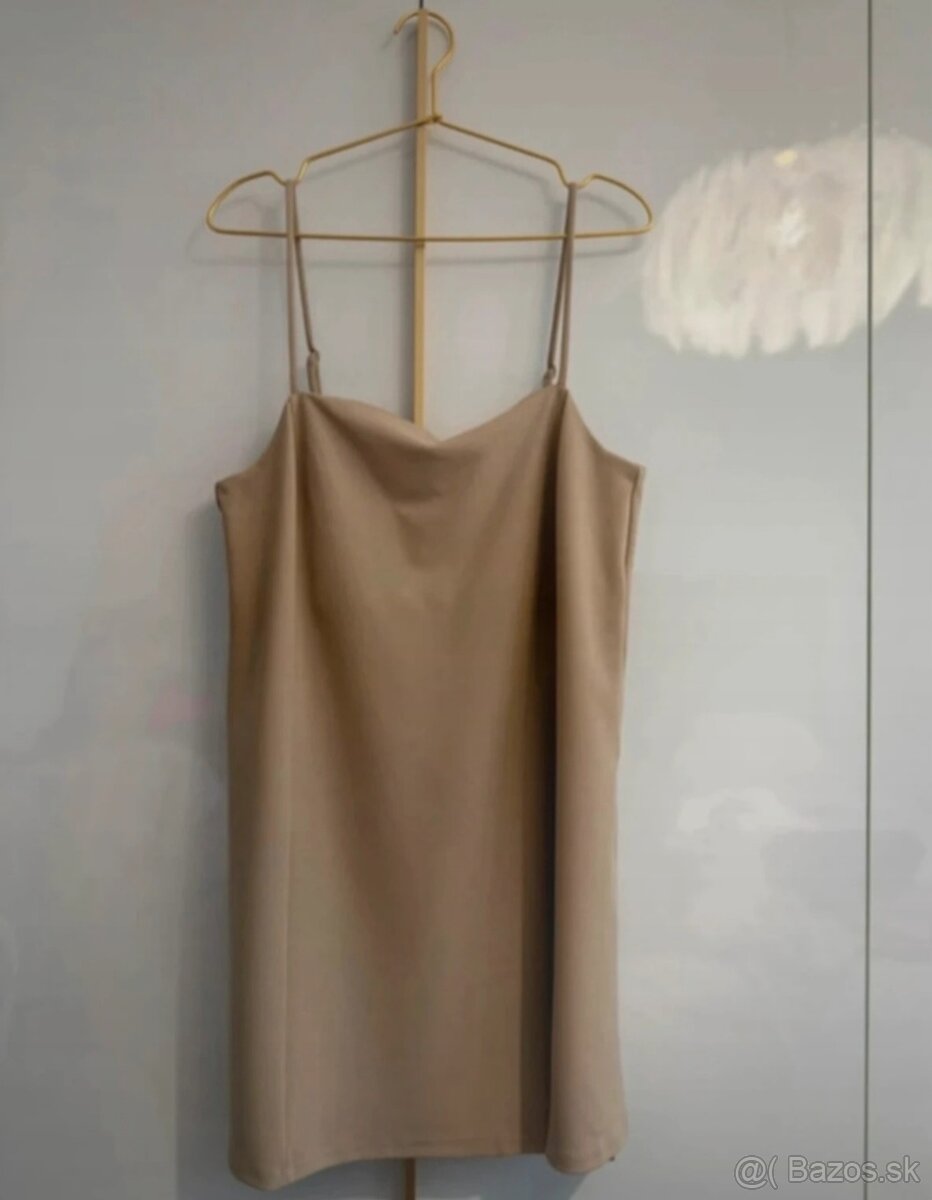 Béžové/nude šaty H&M - 2