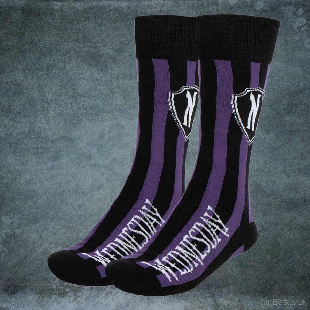 Set 3 párov dámskych ponožiek Wednesday + spona do vlasov - 2