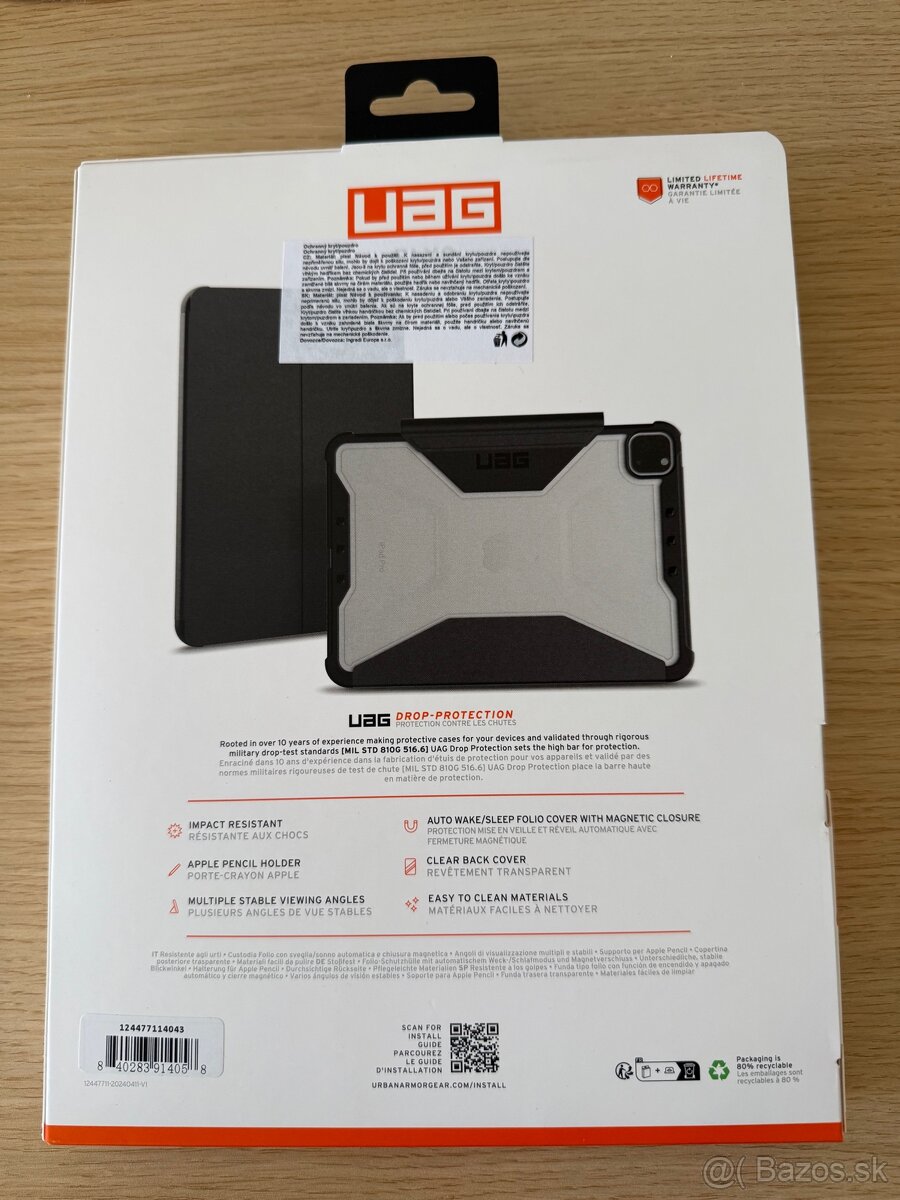 UAG puzdro Plyo pre iPad Pro 11" M4 2024 - Black/Ice - 2