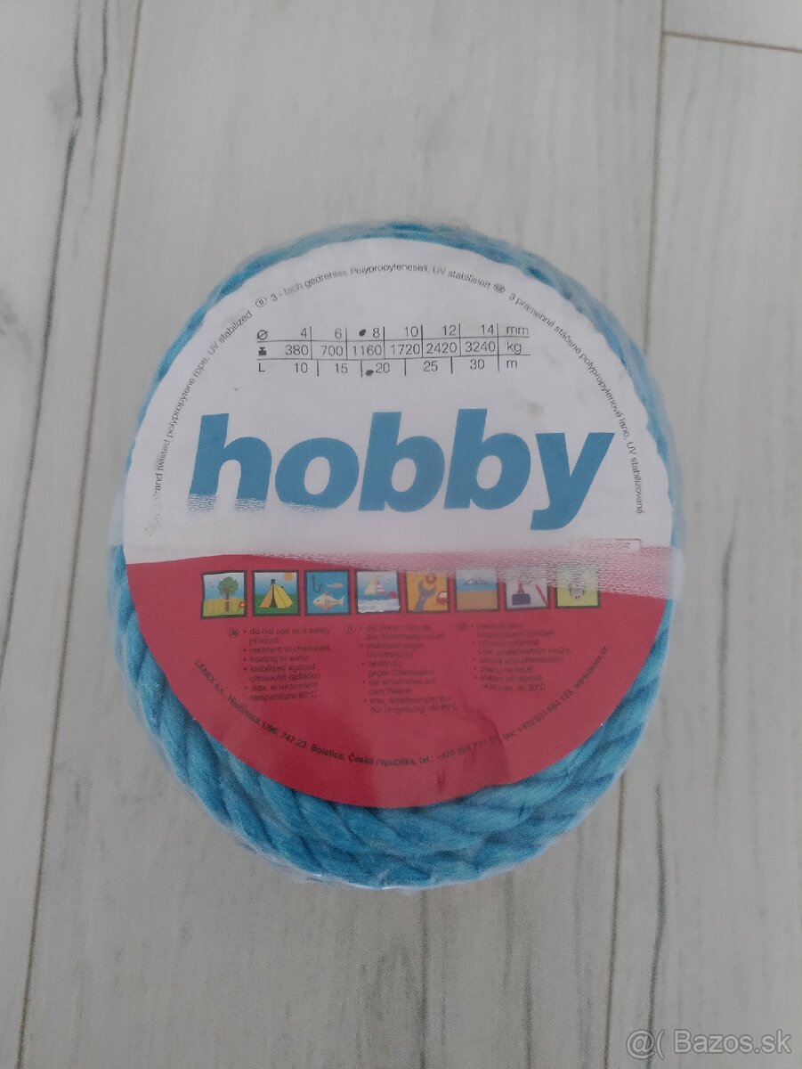 Lano, mosadzné hmoždinky, skladacie tyče - 2