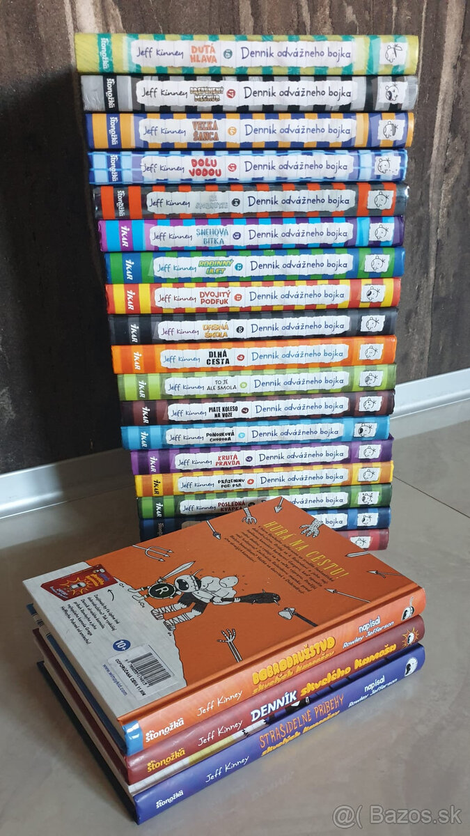 Jeff Kinney - Denník odváž. bojka 1-18 diel + 3 knihy navyše - 2