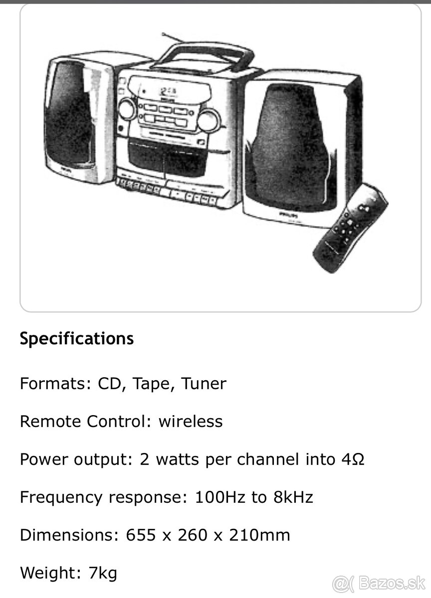 hifi veža Philips AZ2755 - 2