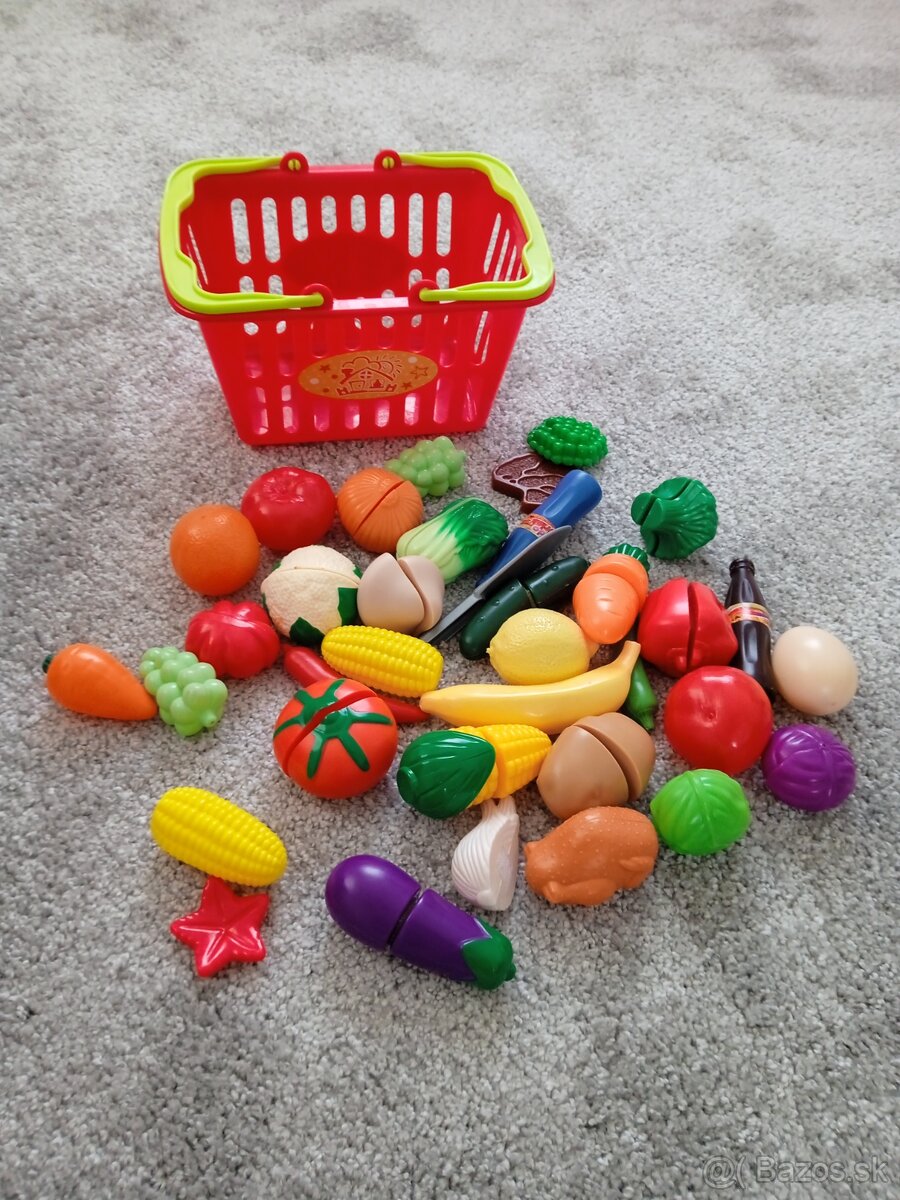 Sada zeleniny a ovocia na krájanie s košíkom - 2