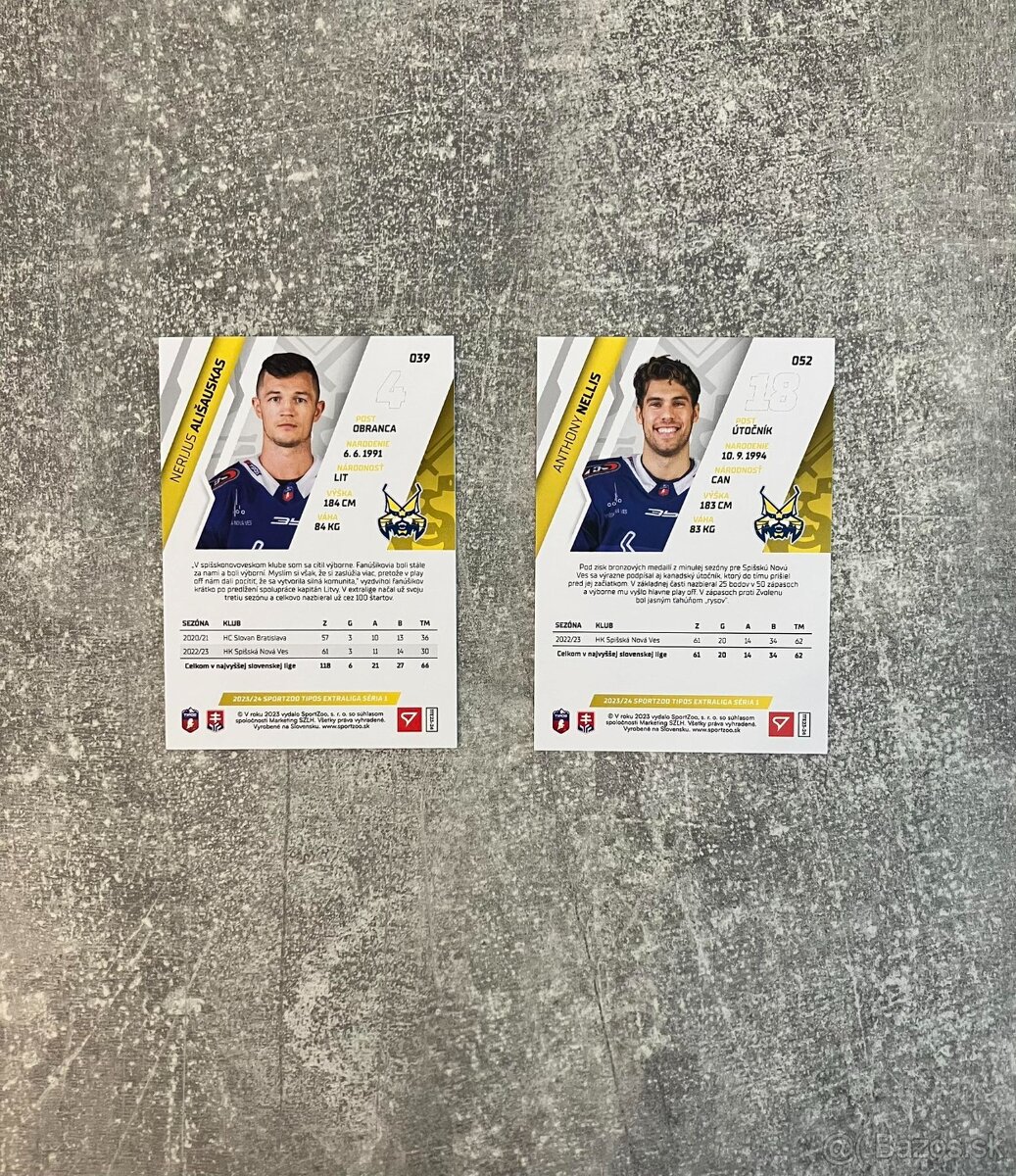Hokejové kartičky TIPOS EXTRALIGA 2023/2024 - 2