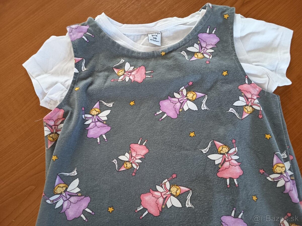 Handmade šaty s tričkom 110 - 2