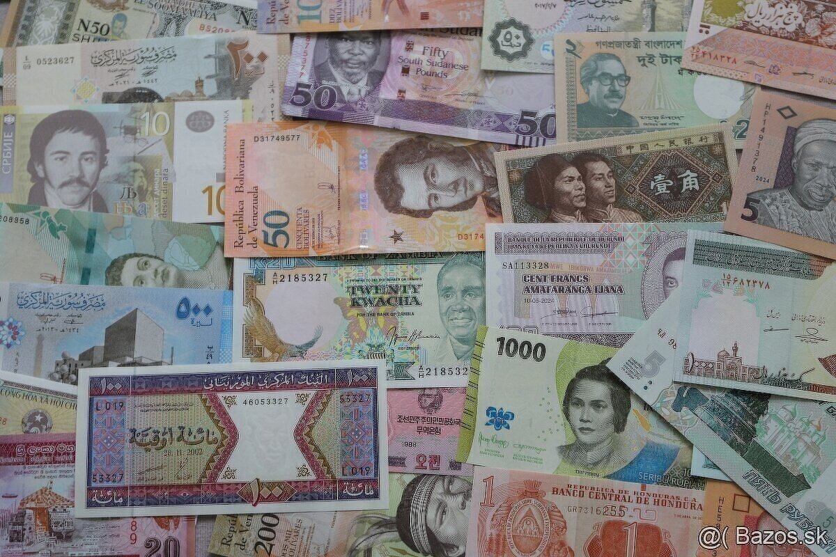 Unc bankovky 100 kusov mix - 2