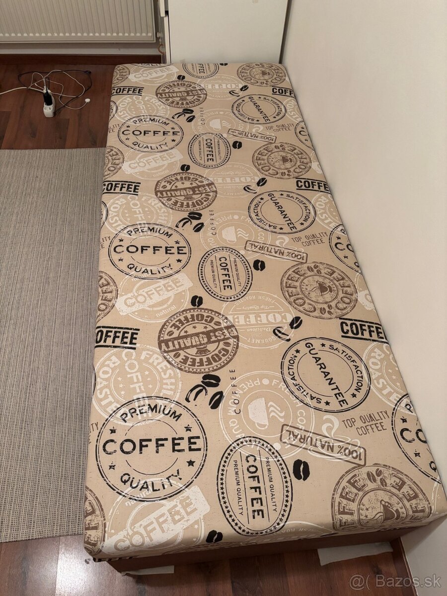 Predám posteľ: váľanda AELIN - kávová, 80x200 cm - 2