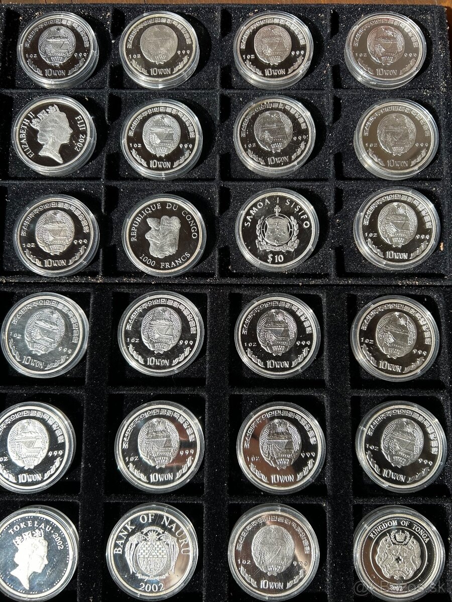 Nádherná sada 1 oz. investičné striebro Ag 999 unca - 2