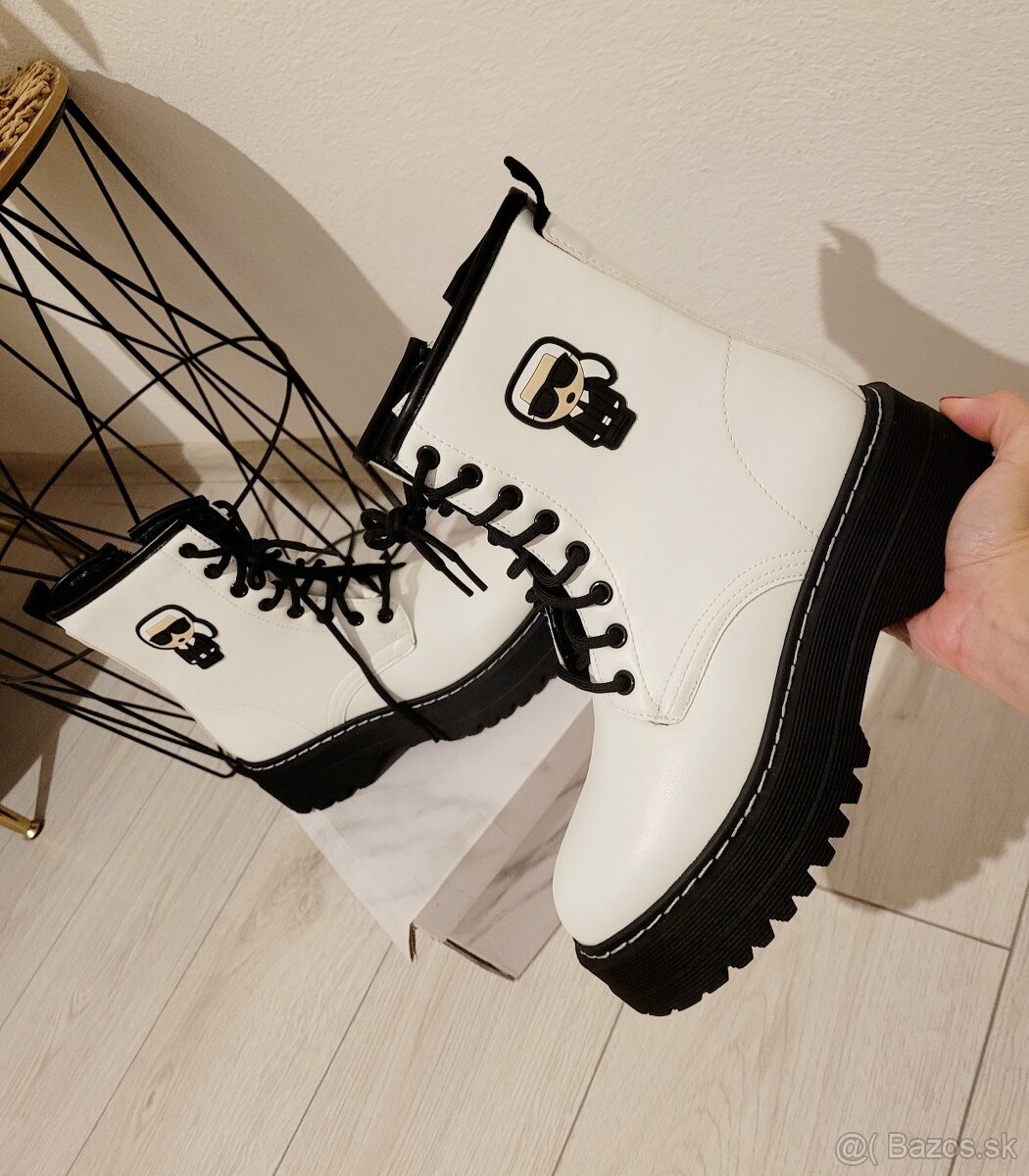 Biele čižmy KL - 2