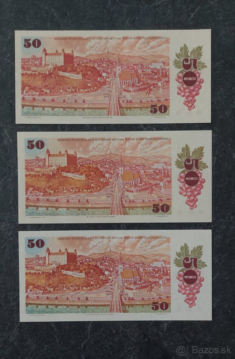 50 Kčs 1987 + SK kolok, stav N (UNC) - 2