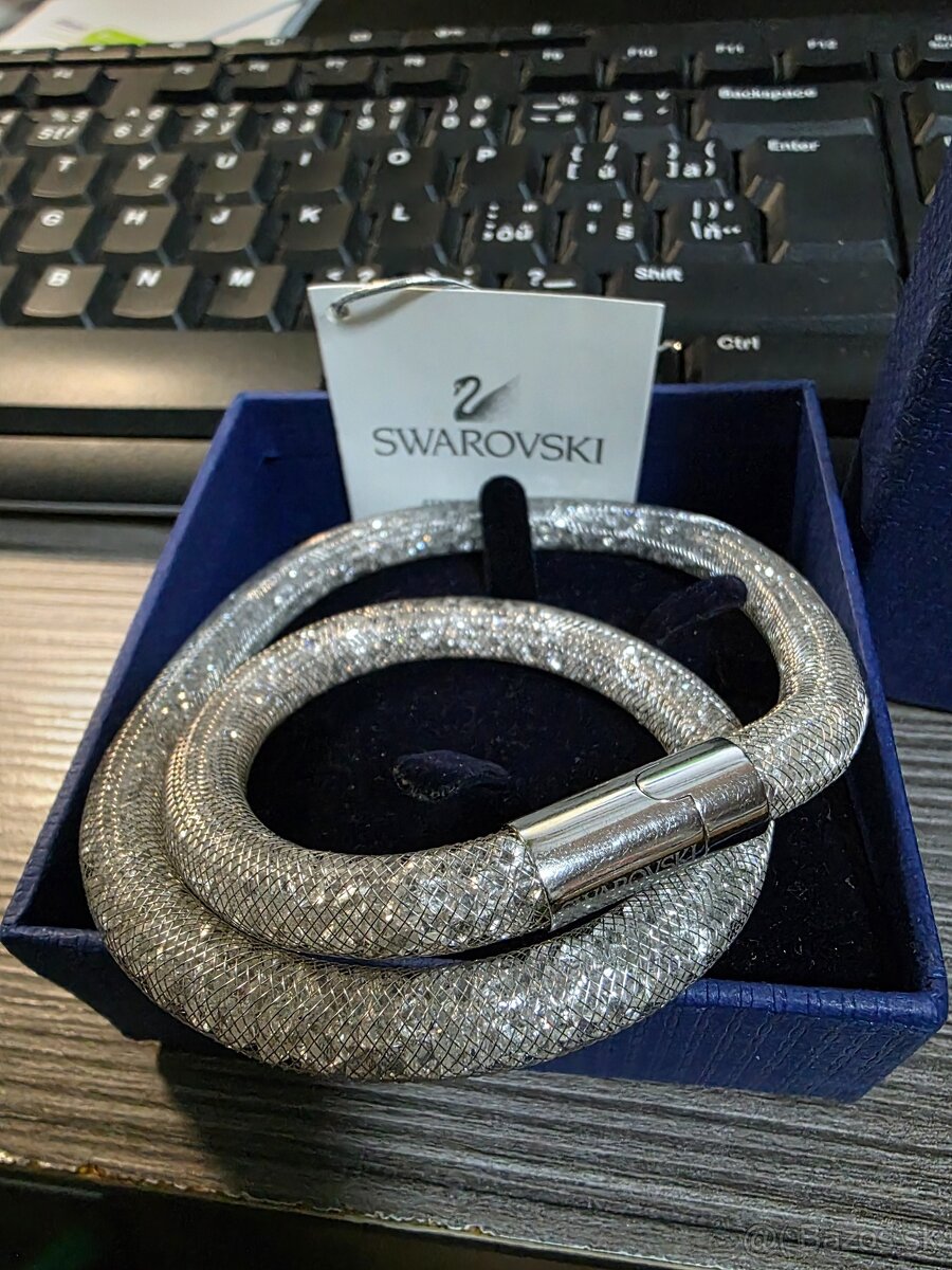 Swarovski Stardust double bracelet strieborný - 2
