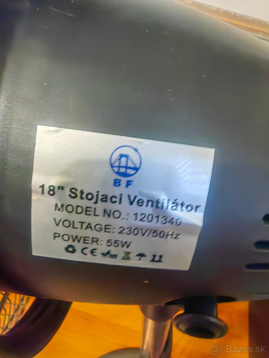 18" ventilátor kovový tichý rotačný - 2