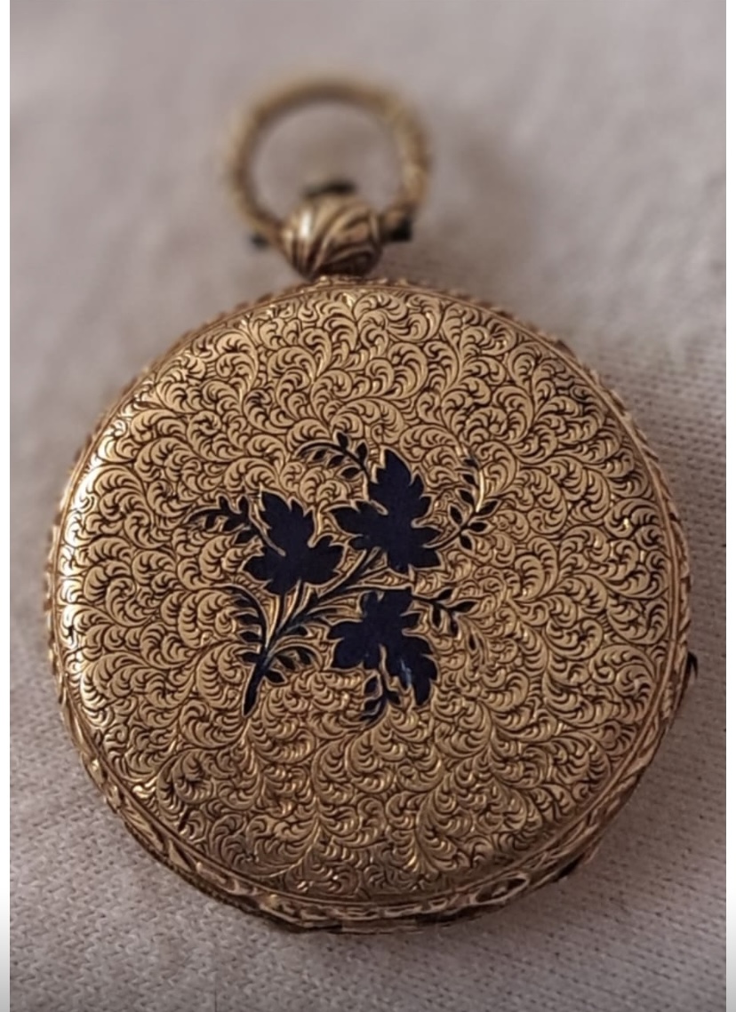 Zlate damske kapesní hodinky - 2