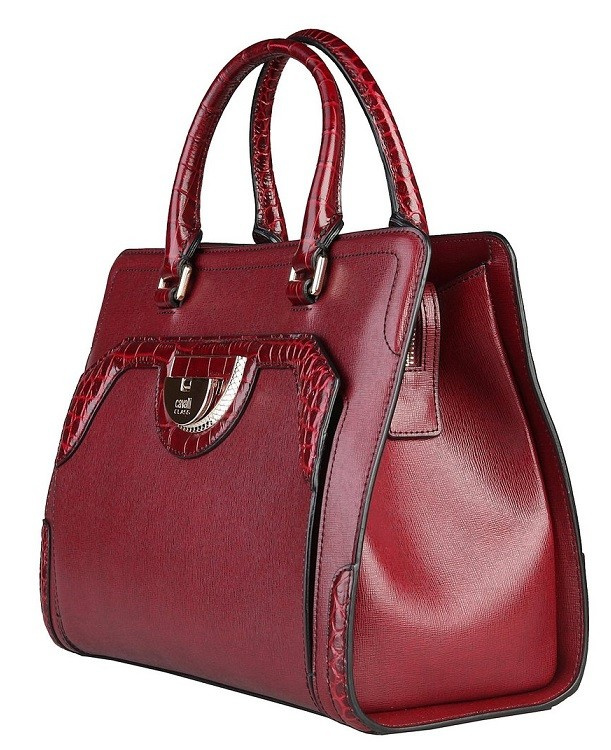 kufríková kabelka bordová cavalli class - nová - 2