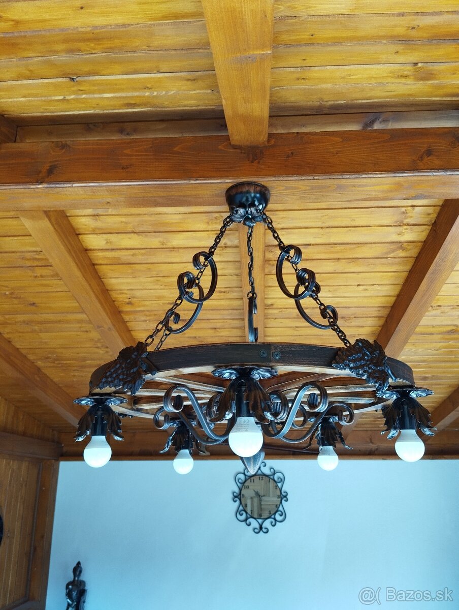 Luster z dreveného kolesa - 2
