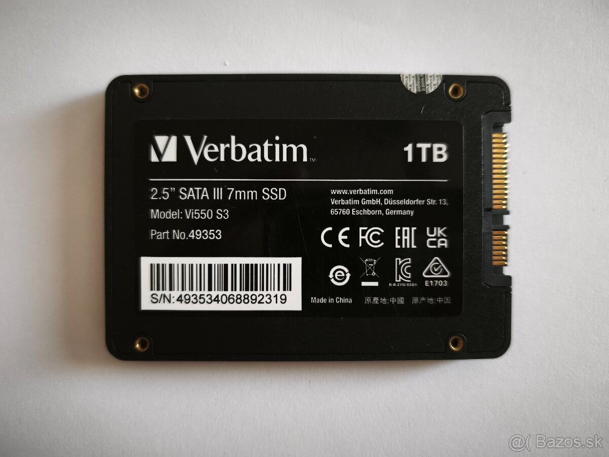 Verbatim Vi550 1TB, 2,5", SATA III - 2
