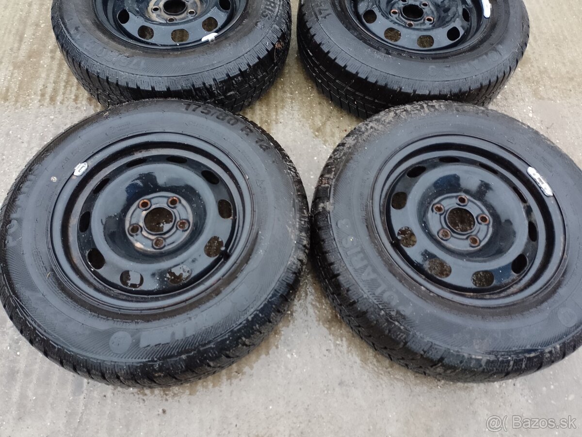 Predám obuté 14" kolesá 5x100 - 2