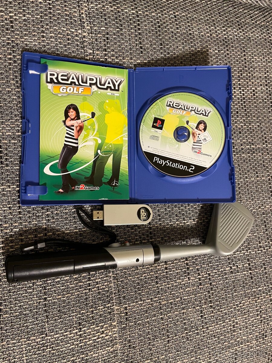 Herný ovládač + hra golf PS2 - 2