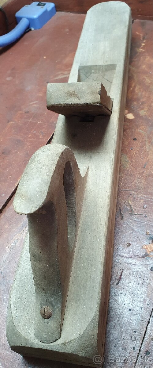 RETRO DREVENÝ HOBLÍK 60 CM DLHÝ - 2