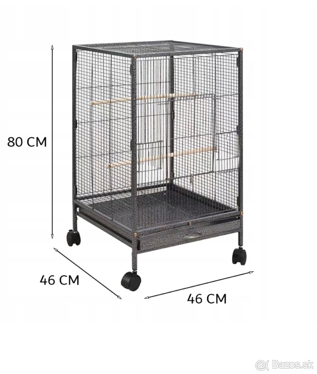 Klietka pre vtáky 46x46x80 nová - 2