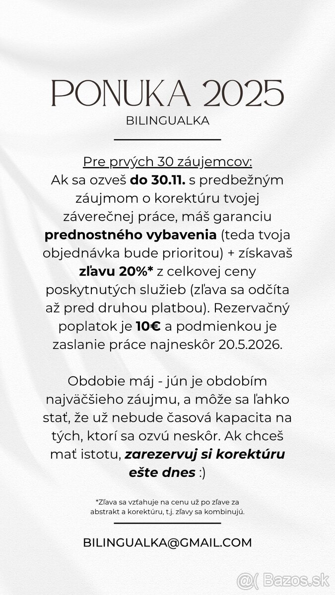 Korektúra záverečných prác + preklady - 2