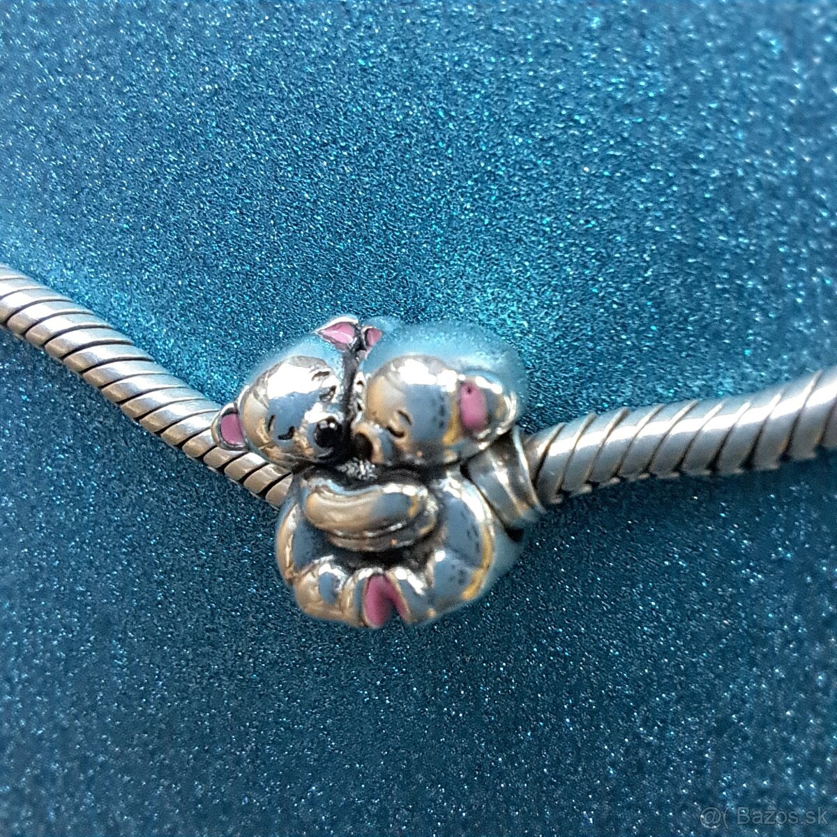 Prívesok Mackovia v objatí - 2