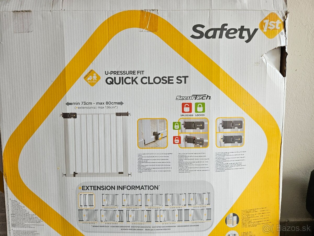2x Safety 1st Detská zábrana Quick Close zábrana - 2