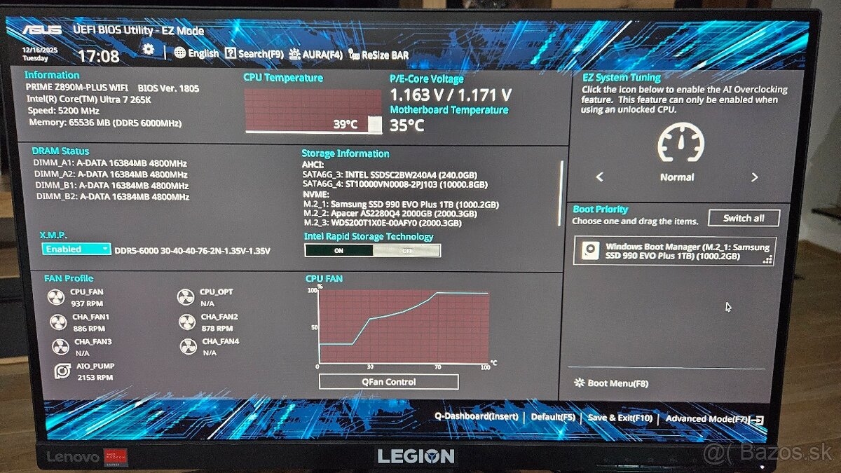 265K , 64GB , 5TB ssd , rtx3070 , SB Z - 2