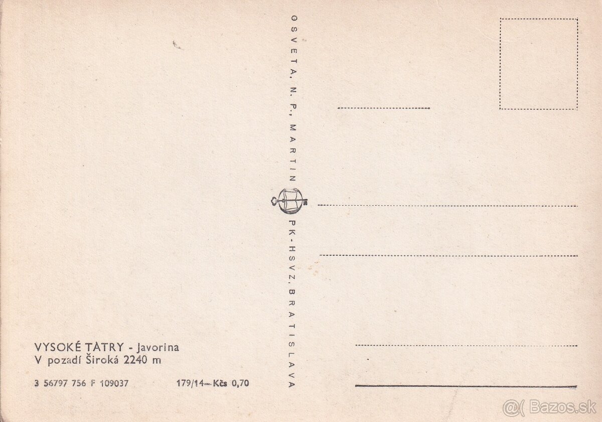 Staré pohľadnice Vysoké Tatry, Javorina, Štrbské pleso - 2