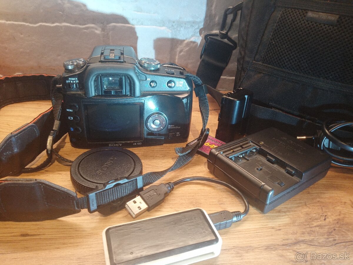 Predám zrkadlovku Sony a100 - 2