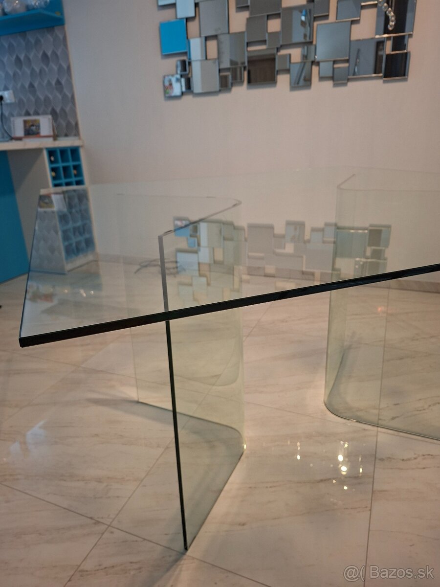 Sklenený jedálenský stôl - 2