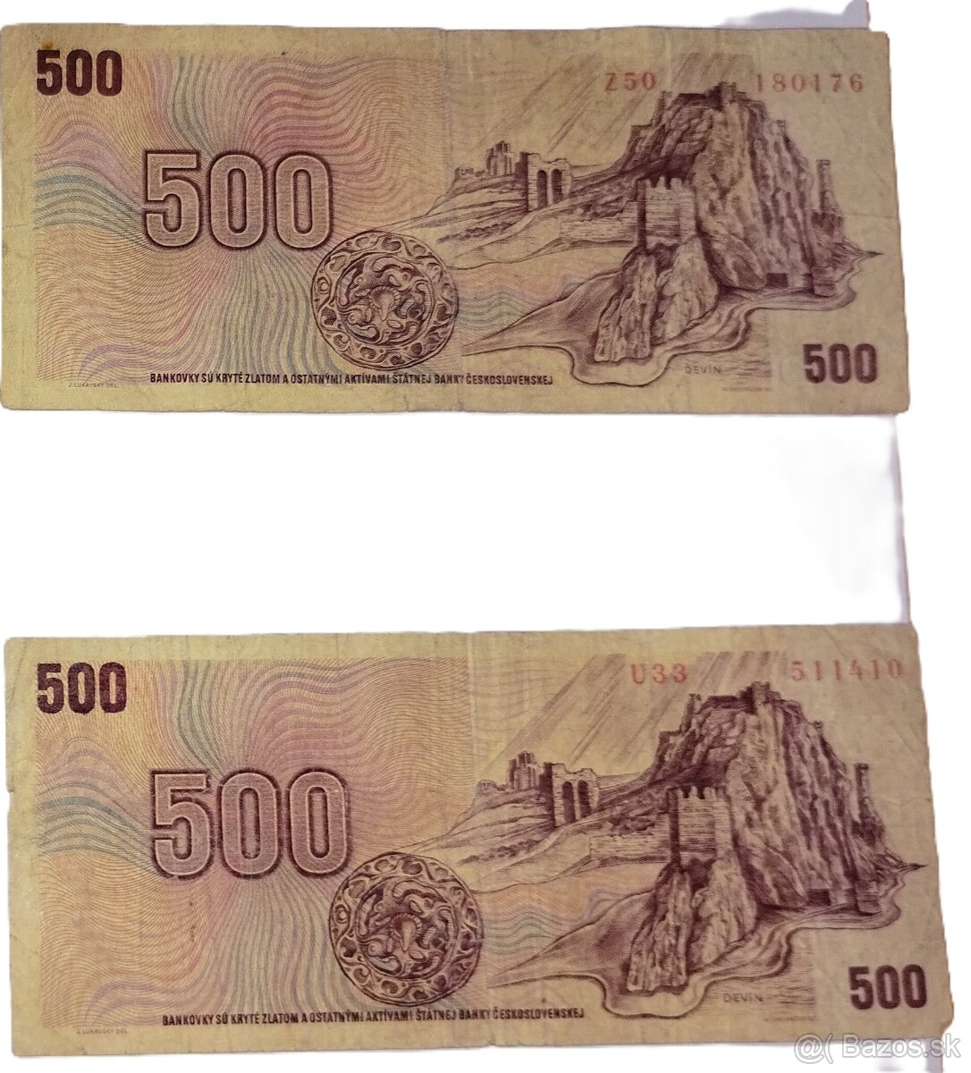 bankovky 500kčs kolok - 2