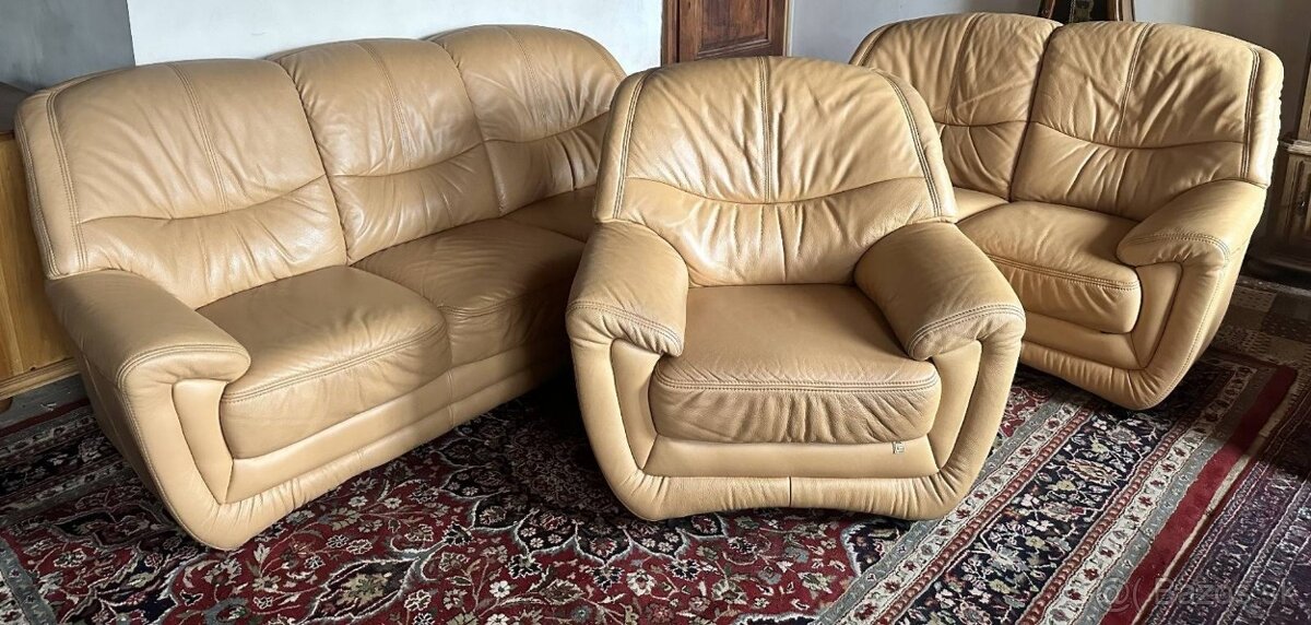 Luxusní kožená sedací souprava 3+2+1, 4398 - 2