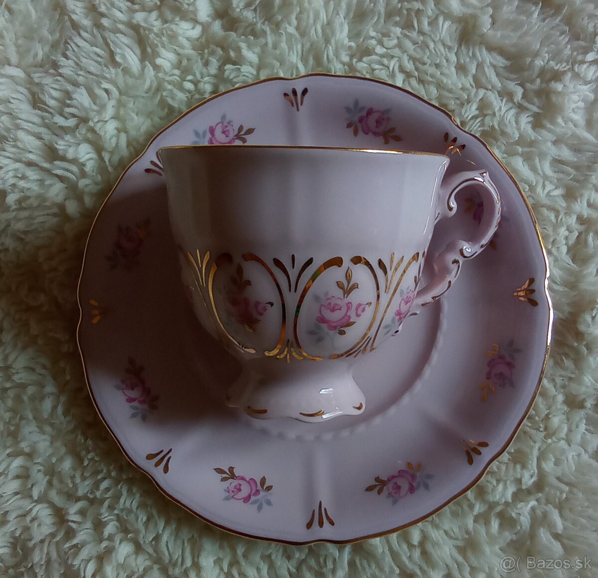 Šálka s Podšálkou Ružový Porcelán - 2