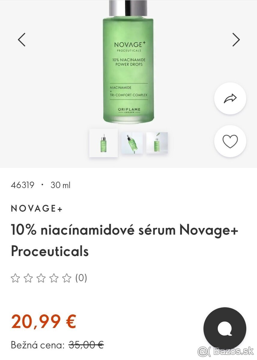 10% niacínamidové sérum Novage+ Proceuticals..Akcia Vianocee - 2