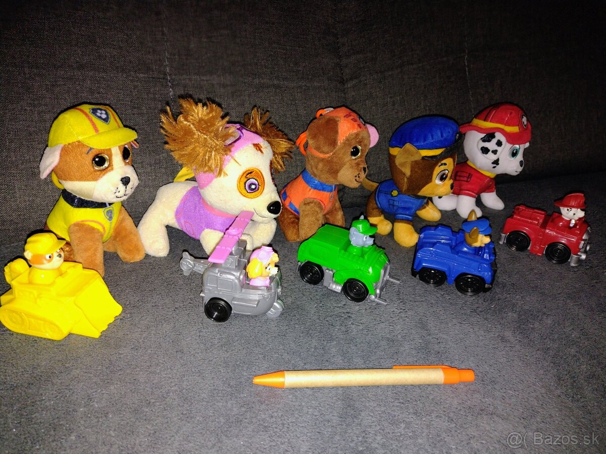 Labkova patrola plyšové hračky a autíčka,Sky,Zuma,Marshal... - 2