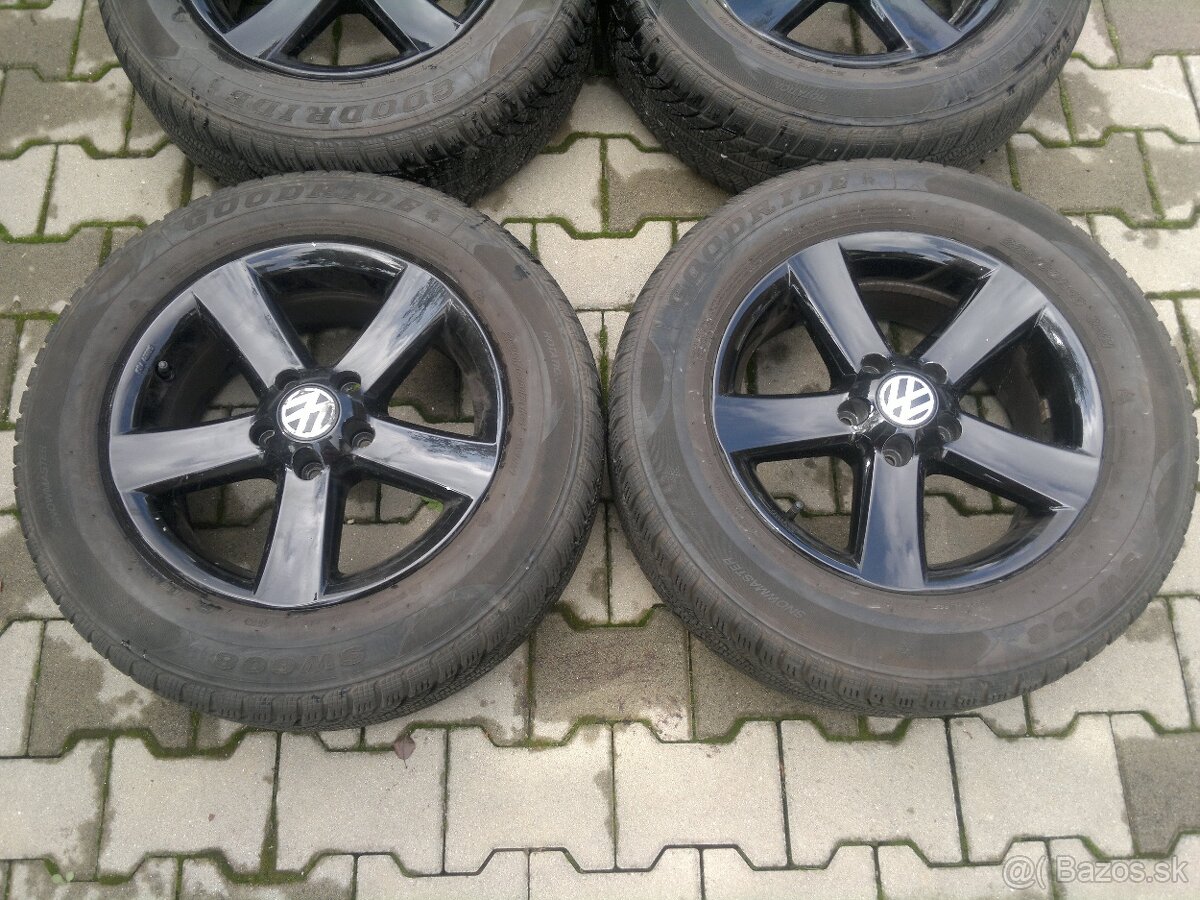 Elektrony VW Tiguan Black 5x112 r16, zimné pneu 225/60 r16 - 2