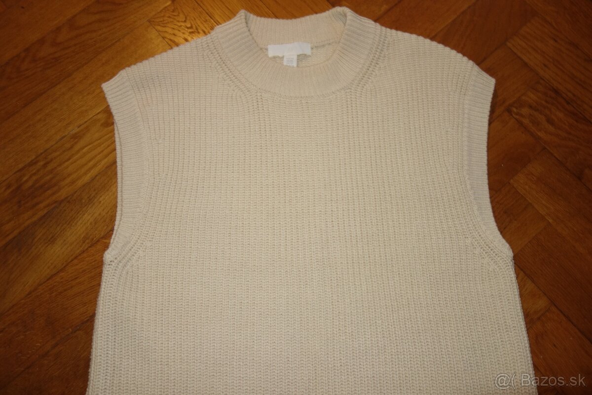 Dlhá pletená vesta XS - 2