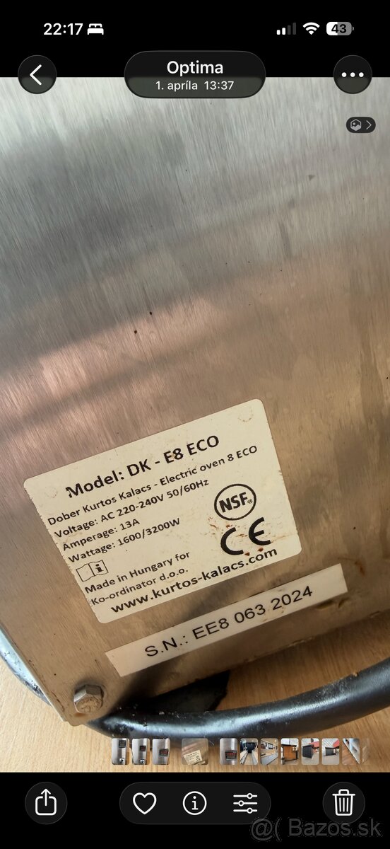 Profesionálna pec na trdelníky DK-E8 ECO - 2