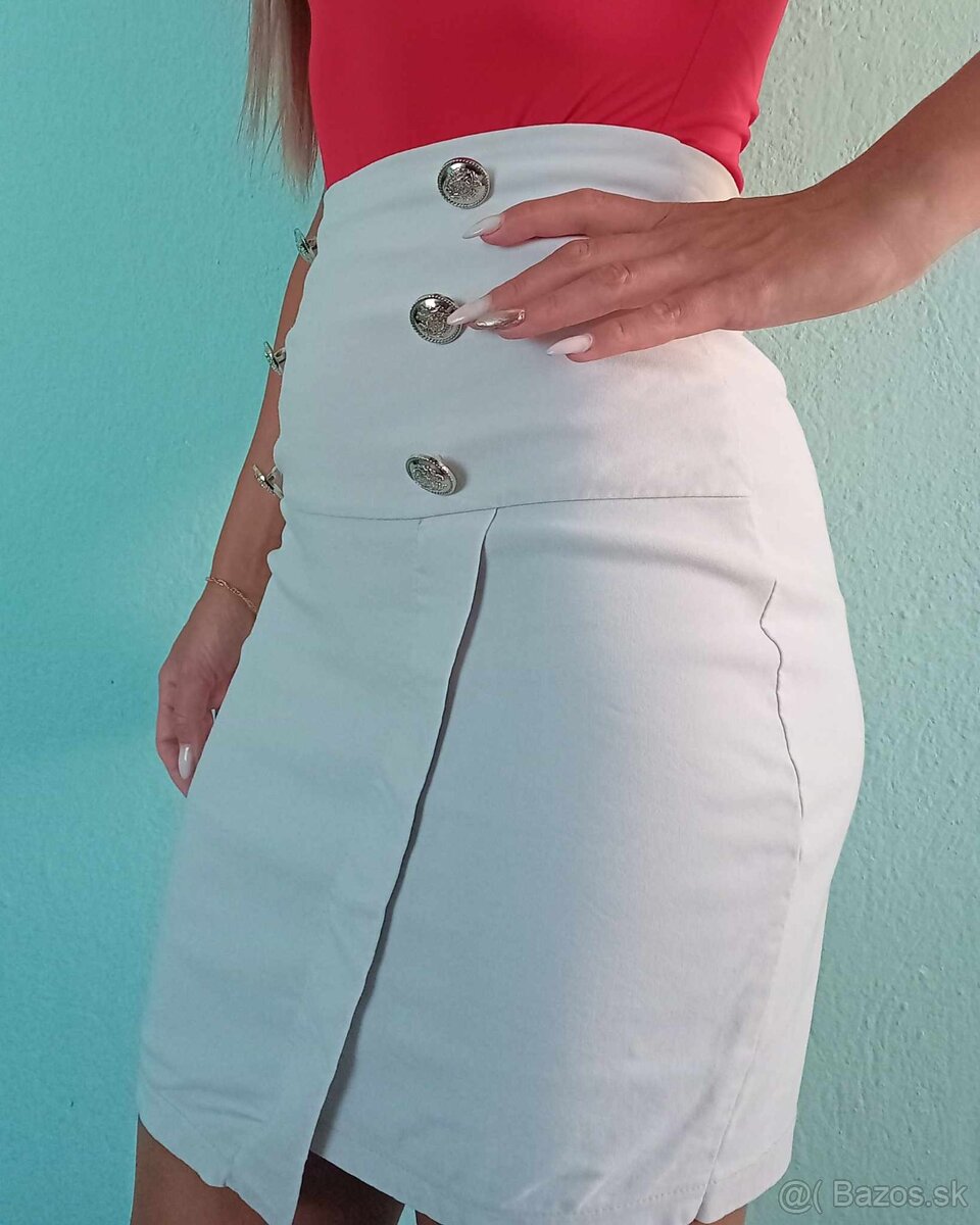 Dámska biela sukňa BLUE NATURE - veľkosť S - 2