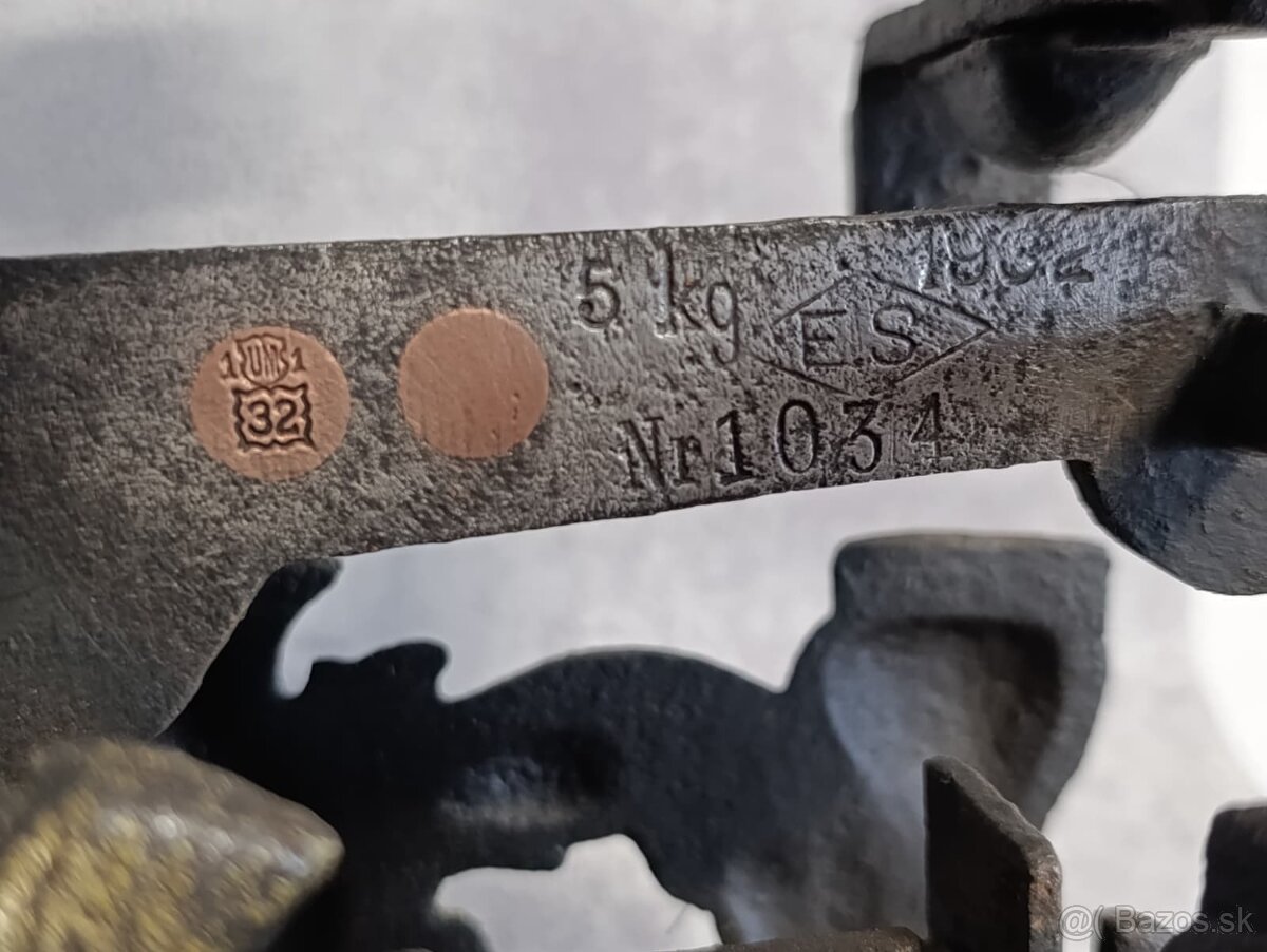 93let staré figurální litinové váhy Sirény E.S ROK 1932 - 2