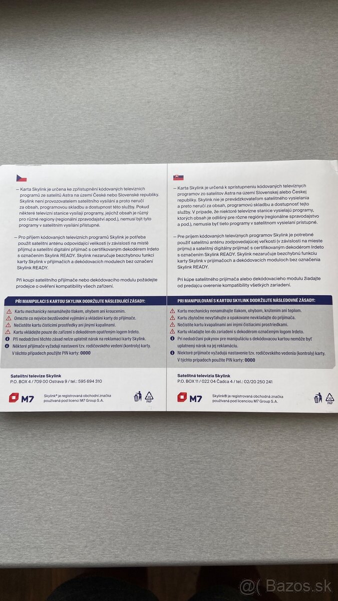 SkyLink karta, nová - 2