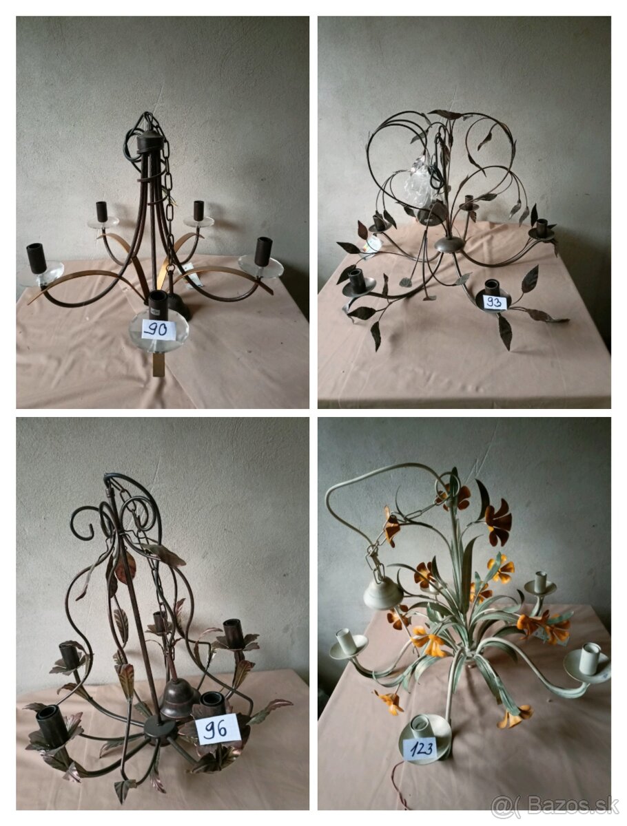 Predam pät ramenne kovove lustre - 2