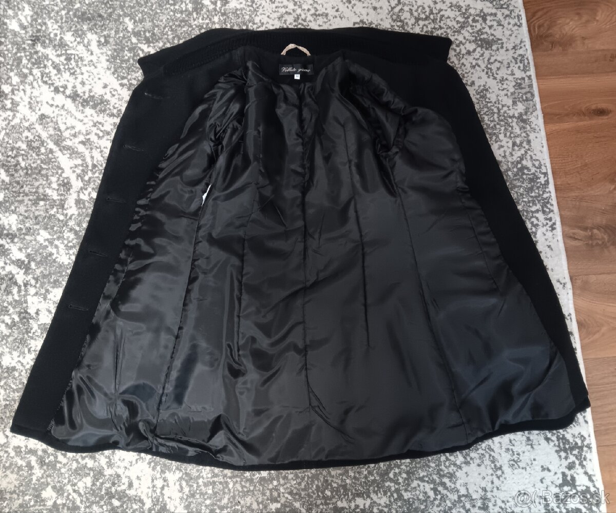 Dámsky čierny kabát veľ. 38 - 2