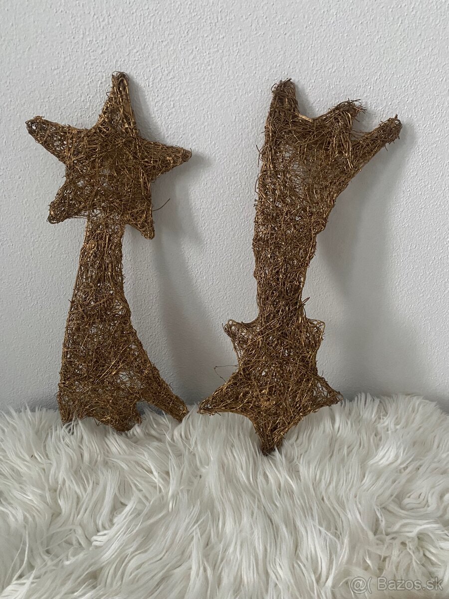 Vianočné drevené dekorácie -sada - 2