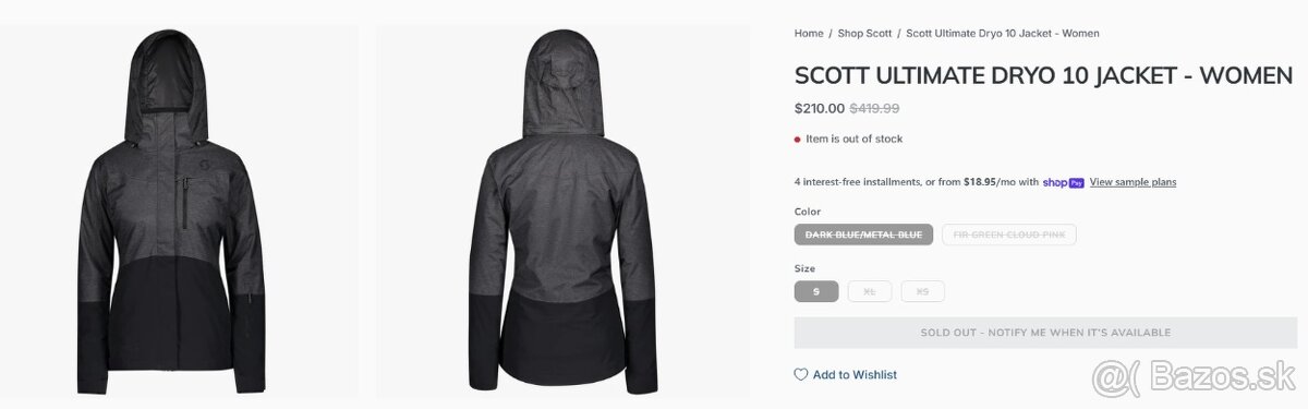 SCOTT ULTIMATE DRYO 10 kvalitná lyžiarska bunda, nová - 2