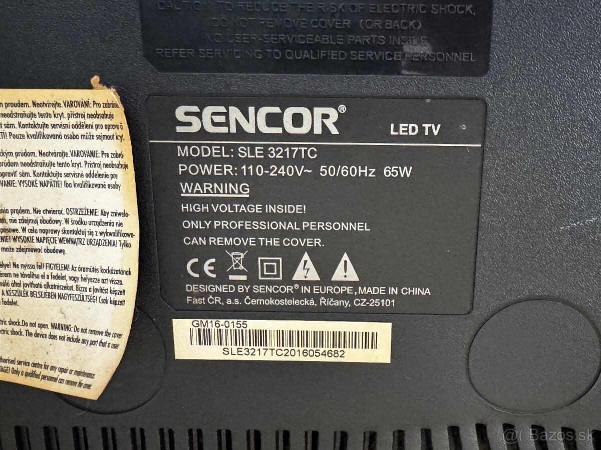 Na predaj: 32" LED TV SENCOR (Model SLE 3217TC) - 2